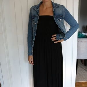 ASOS Tall Black Strapless Maxi